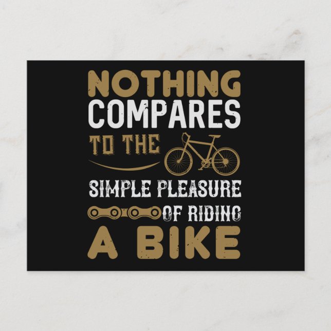 Bicycle - Nothing compares riding a bike Postcard (Front)