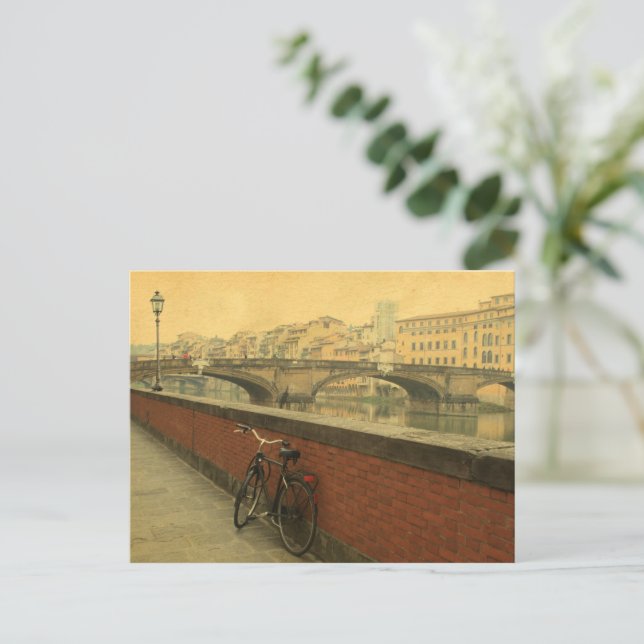 Bicycle on Ponte Vecchio Postcard – Charming Italy (Standing Front)