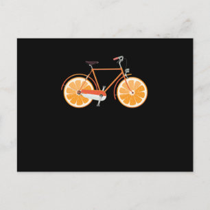 Bicycle Orange Wheels Bike Riding Cycling Biker Gi Postcard