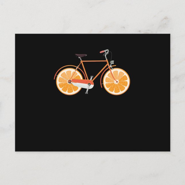 Bicycle Orange Wheels Bike Riding Cycling Biker Gi Postcard (Front)