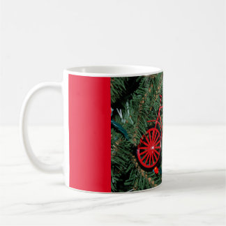 Bicycle ornament on a Christmas Tree Coffee Mug