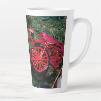 Bicycle Ornament on a Christmas Tree Latte Mug