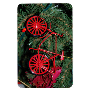 Bicycle Ornament on a Christmas Tree Magnet