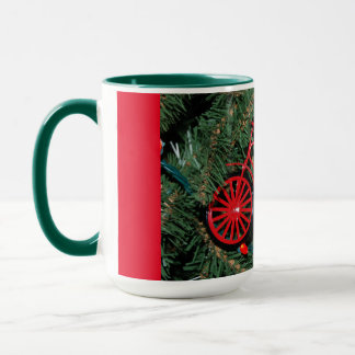 Bicycle Ornament on a Christmas Tree Mug