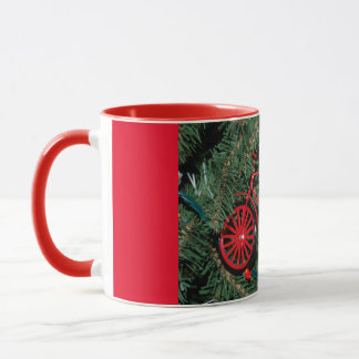 Bicycle Ornament on a Christmas Tree Mug