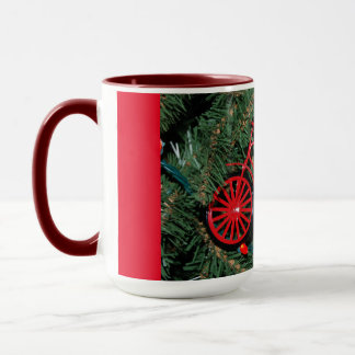 Bicycle Ornament on a Christmas Tree Mug