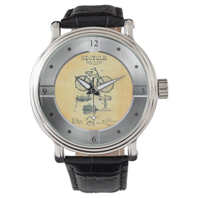 Bicycle Patent 444258 ~ P. W. Tillinghast ~  Watch (Front)