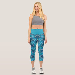 bicycle pattern capri leggings