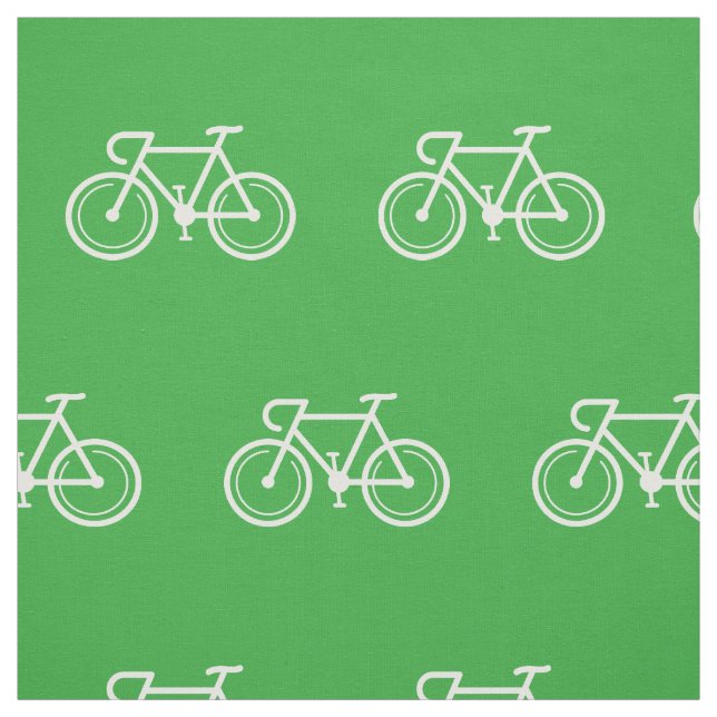 Bicycle pattern fabric | Bike print design textile (Swatch)