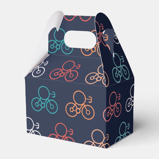 Bicycle Pattern Favour Box (Front Side)
