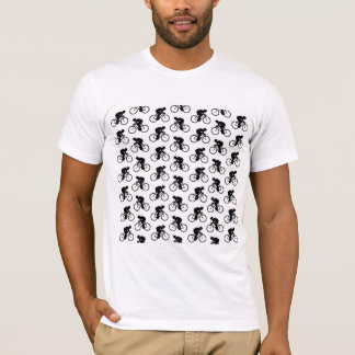 Bicycle Pattern in Black and White. T-Shirt