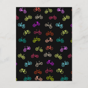 Bicycle pattern invitation postcard