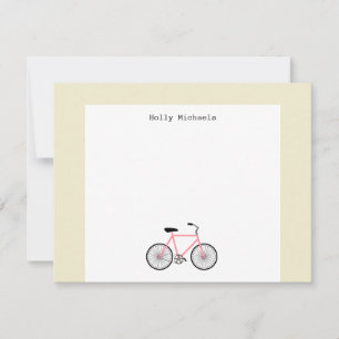 Bicycle Personalised Flat Notecard