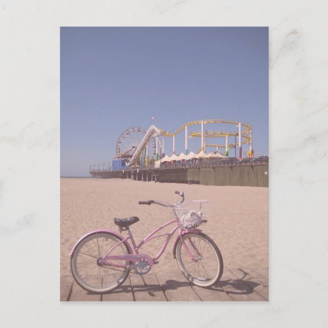 Bicycle Pier California Santa Monica Beach Travel Postcard (Front)