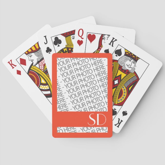 Bicycle Playing Cards, Photo & Monogram Template Cards (Back)