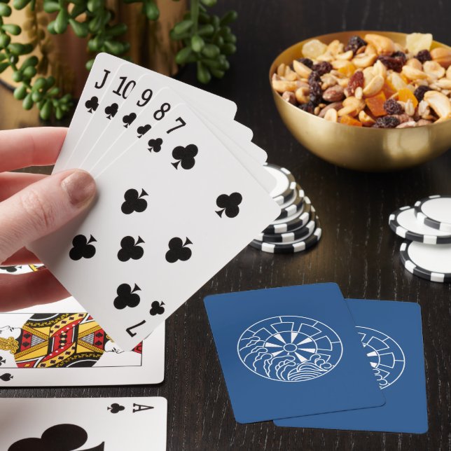 Bicycle playing cards with Genji carriage in waves (In Situ)