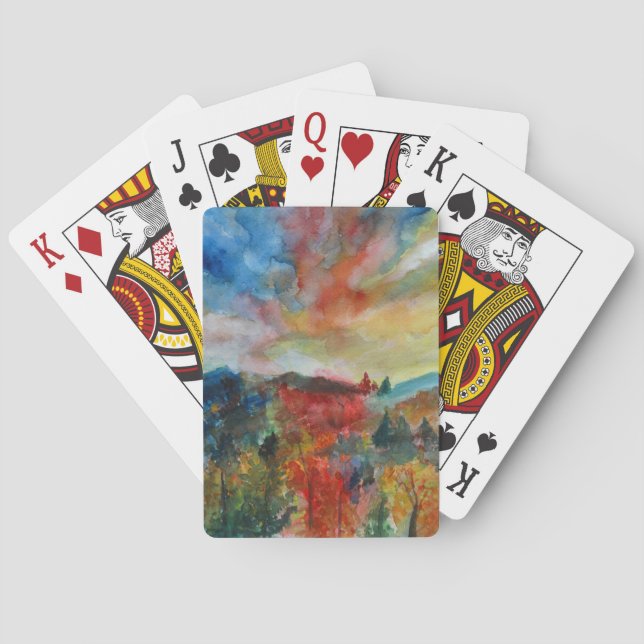 Bicycle® Poker Playing Cards Autumn Landscape (Back)
