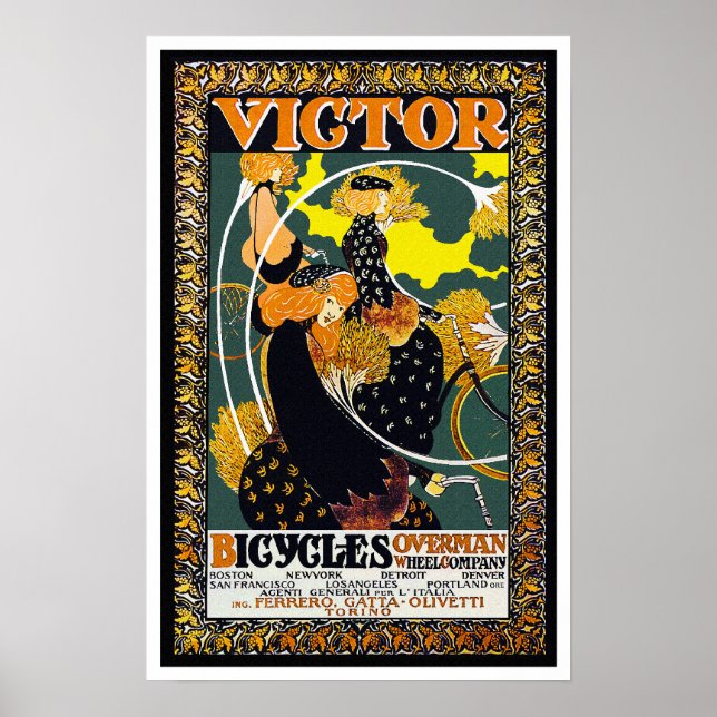 Bicycle Poster:  Victor Bicycles - William Bradley Poster (Front)