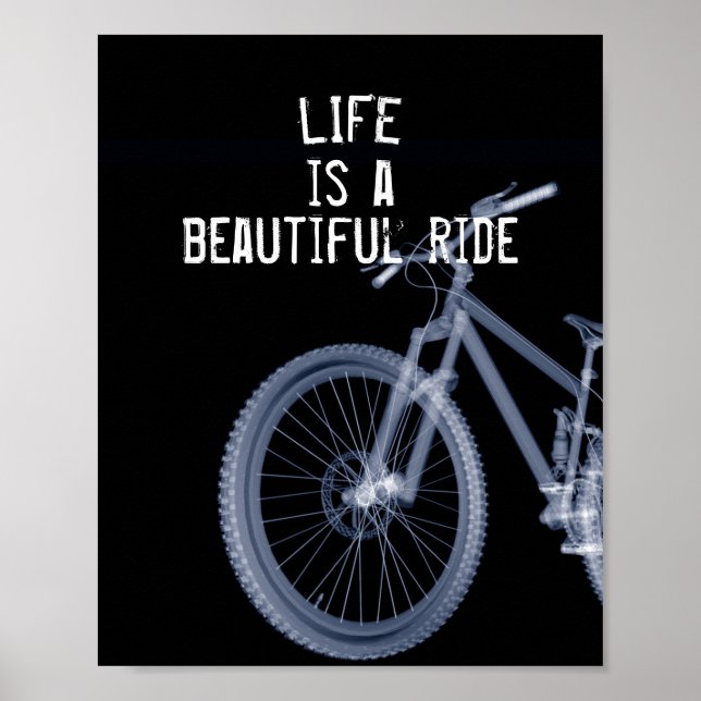 bicycle quote typography poster wall art (Front)