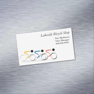 Bicycle Race Logo Magnetic Business Card