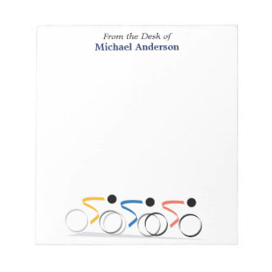 Bicycle Race Logo Personalised Notepad