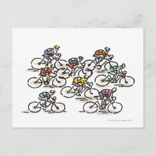 Bicycle Race Postcard