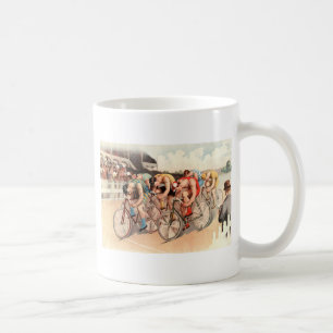 Bicycle race scene coffee mug
