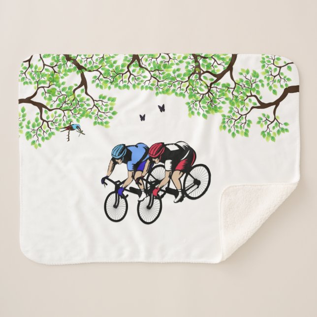 Bicycle Race Sherpa Blanket (Front (Horizontal))