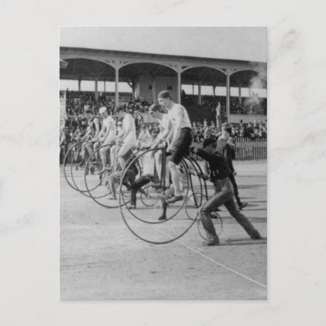 Bicycle Race Start Postcard (Front)