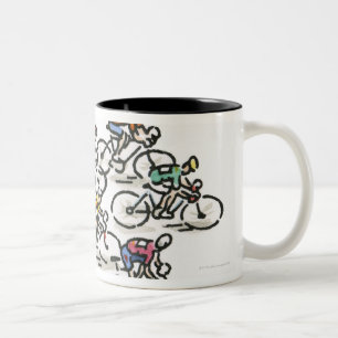 Bicycle Race Two-Tone Coffee Mug