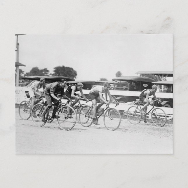 Bicycle Race, Washington, D.C.: 1925 Postcard (Front)