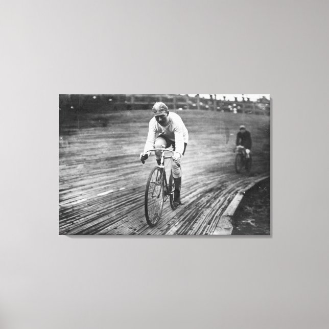 Bicycle Racer at the 6-day Washington DC Race Canvas Print (Front)