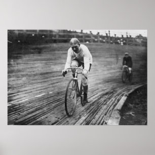 Bicycle Racer at the 6-day Washington DC Race Poster