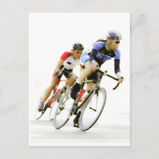 Bicycle Racers - into the Curve Postcard