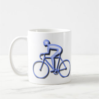 Bicycle Racing in Blue Coffee Mug