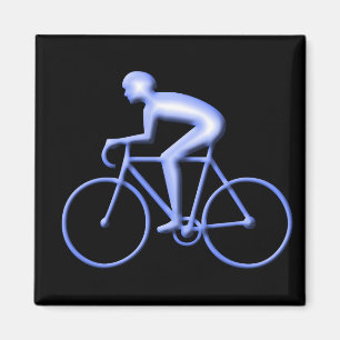 Bicycle Racing in Blue Magnet