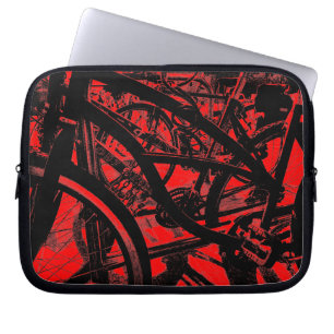 Bicycle Rack HC - Red Laptop Sleeve