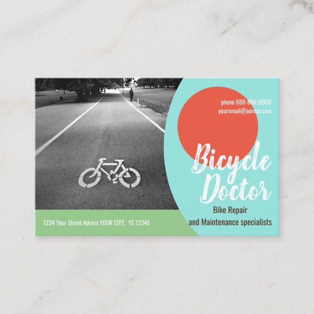 BICYCLE REPAIR Euro, 3.346" x 2.165" Business Card (Front)