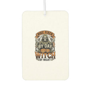 Bicycle Repair Witch Vintage Halloween Bike Mechan Car Air Freshener