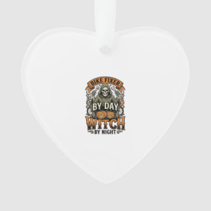 Bicycle Repair Witch Vintage Halloween Bike Mechan Ornament