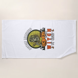 Bicycle Repairers Witch Skull Wrench Pumpkins Hall Beach Towel