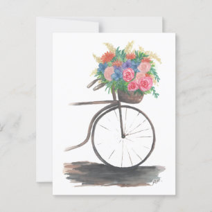 Bicycle Ride Home from the Market Postcard