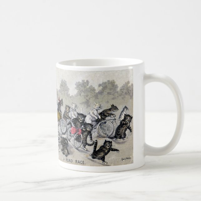 Bicycle Riding Cats Coffee Mug (Right)