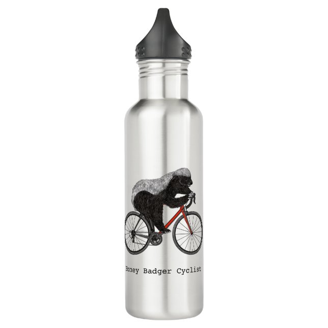 Bicycle Riding Honey Badger  710 Ml Water Bottle (Left)