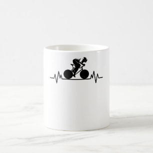 Bicycle Road Bike Heartbeat Design Bicycle Gift Coffee Mug