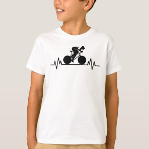 Bicycle Road Bike Heartbeat Design Bicycle Gift T-Shirt