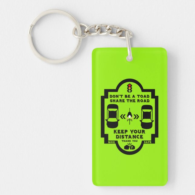 Bicycle Road Safety Awareness Key Ring (Front)
