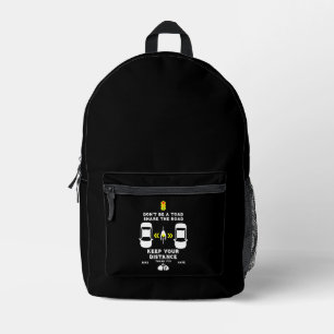 Bicycle Road Safety Awareness Printed Backpack