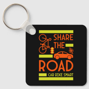 Bicycle Road Safety Key Ring