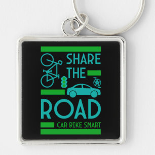 Bicycle Road Safety Key Ring